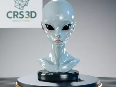 Xenomorph Alien Bust - Biomechanical Sci-Fi Monster 3D print model