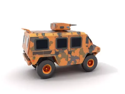 Camouflage Armored Vehicle model pack Low-poly 3D model buy