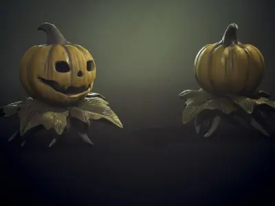 Pumpking Monster1 - Game Ready Low-poly 3D model Low-poly 3D model