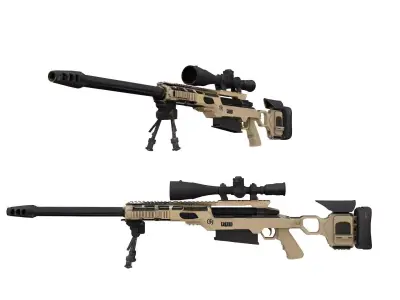 McMillan Tac-50 sniper rifle  3D model