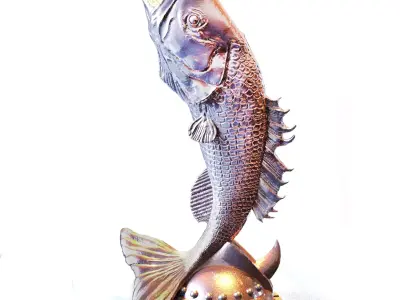 Rare Ancient Fish Statue 3D print model