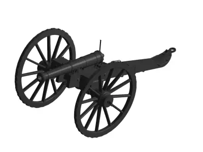 Gun carriage 3D model