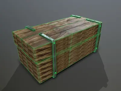 wood work PBR Low-poly 3D model