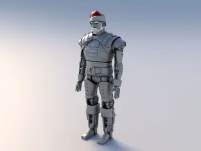 Robot Santa Claus 3D model
