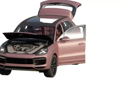 PORSCHE CAYENNE WITH INTERIOR 3D model