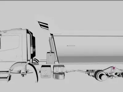 truck mercedes bens 3131 Low-poly 3D model