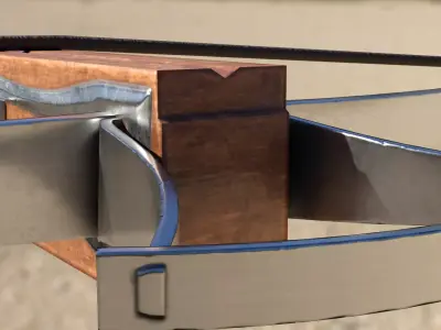 Crossbow Animated Low-poly 3D model