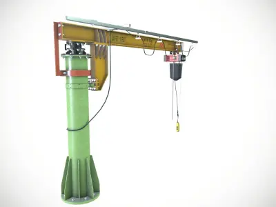 JIB Crane Low-poly 3D model