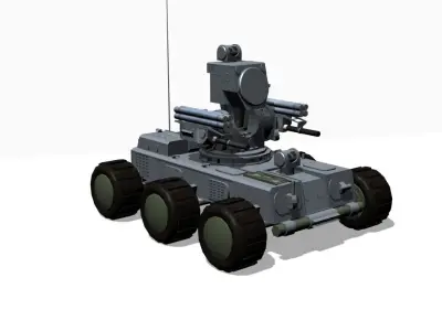 combat platform Low-poly 3D model