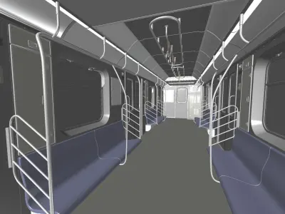 Subway Car Interior HDR 3D model