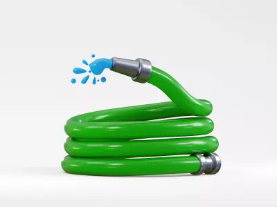 Garden Hose Low-poly 3D model purchase