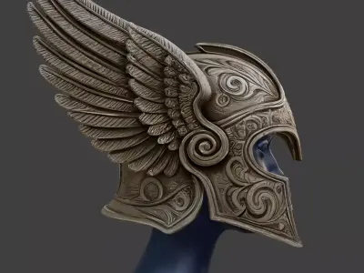 VALKYRIE WINGED HELMET 3D print model