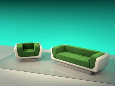 Retro Furniture 3D model