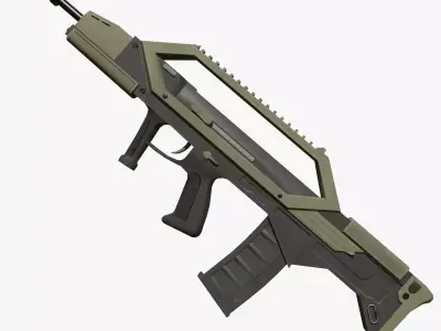 Low Poly Assault Rifle Low-poly 3D model