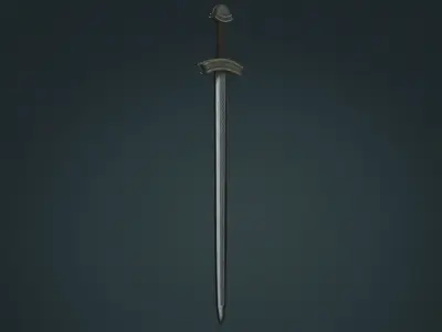 Viking Sword C - Fantasy Weapon Low-poly 3D model