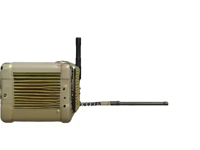 Military Tactical Field Radio Model Low-poly 3D model
