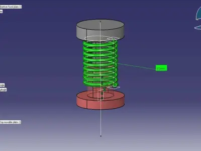 Tutorial How to make an animation for a compression spring in... Free 3D model purchase