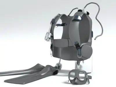 laos Dive Equipment Low-poly 3D model
