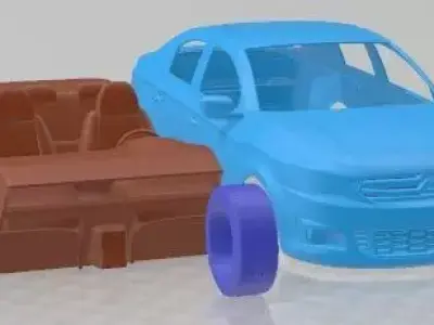 Citroen C-Elysee 2013 Printable Car  3D print model