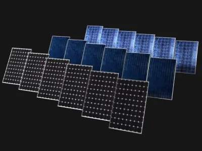 Solar panel 3D model by xpress3d