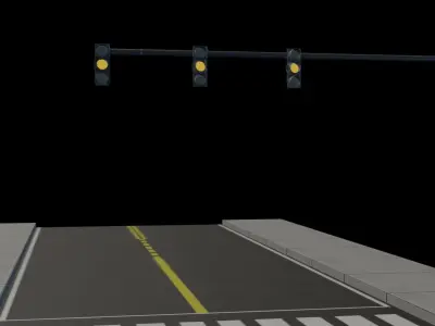 Traffic Lights Animation - Free Free low-poly 3D model