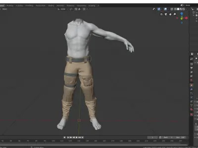 Tactical pants 3D model