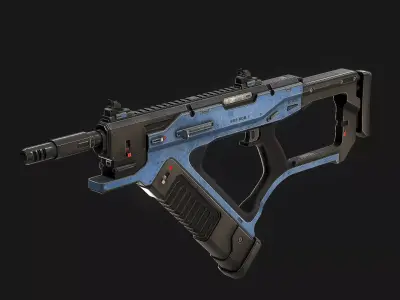 Sci Fi Weapon Low Poly Low-poly 3D model