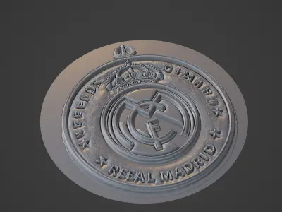 Real Madrid Football Medallion 3D print model