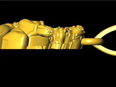 Bajrangbali Pendant - 0044  3D print model