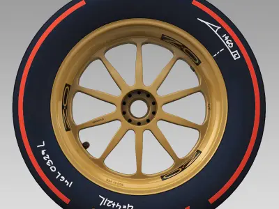 18 inches supersoft rear tyre Low-poly 3D model