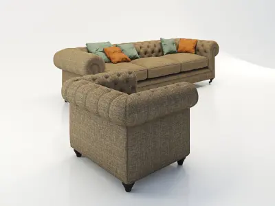 Sofa chester 3D model