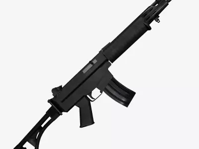Pindad SS1-V2 Low-poly 3D model
