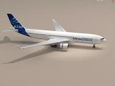 airbus A300-200 3D model purchase