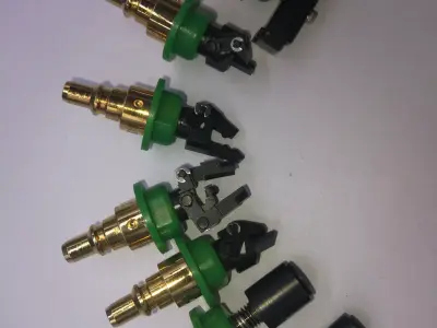 What is SMT gripper nozzle with component for PCB assembly 3D model