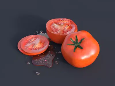 Tomato Realistic Low-poly 3D model