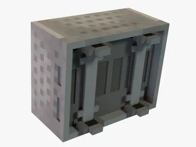 Minecraft Minecart Low-poly 3D model