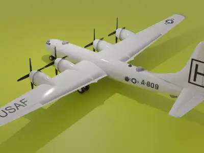 B 29 Superfortress Low Poly Low-poly 3D model