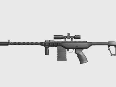  Hunting Rifle 22lr 3 options 3D model