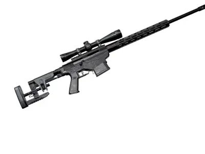 Ruger Precision Rifle with Scope AAA Game Weapon Low-poly 3D model