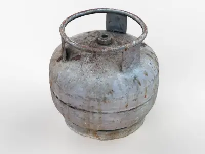 Rust White Picnic Tube Low-poly 3D model