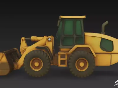 Loader Low-poly 3D model purchase