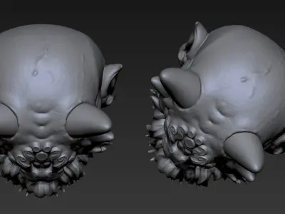Oni Yokai Head1 3D print model