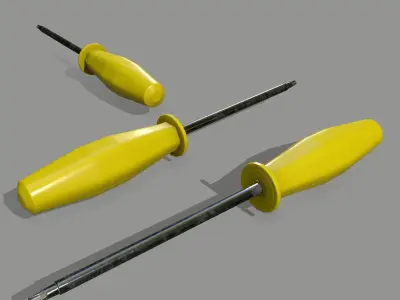 screwdriver pair of screwdrivers Low-poly 3D model purchase