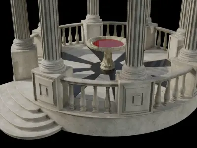 Altar of the Blood Low-poly 3D model
