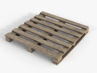 Wood Pallet Low-poly 3D model 3