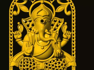 ganesh lord ganesha in gold 3D print model purchase
