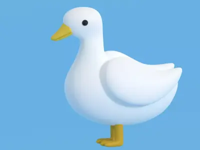 Cartoon Duck 3D model purchase