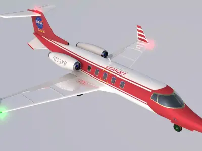 plane lear jet 3D model