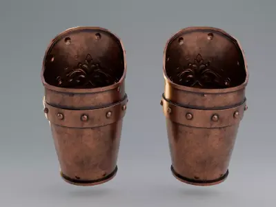 Roman Vambrace Manica Arm Guard Low-poly 3D model