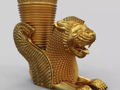 Achaemenid Persian Lion Rhyton 3D print model